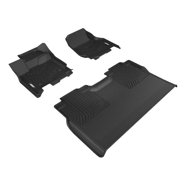 Aries StyleGuard XD Black Custom Heavy Duty Floor Liners, Select 2015-2019 Ford F-150 Crew Cab, 1st, 2nd Row