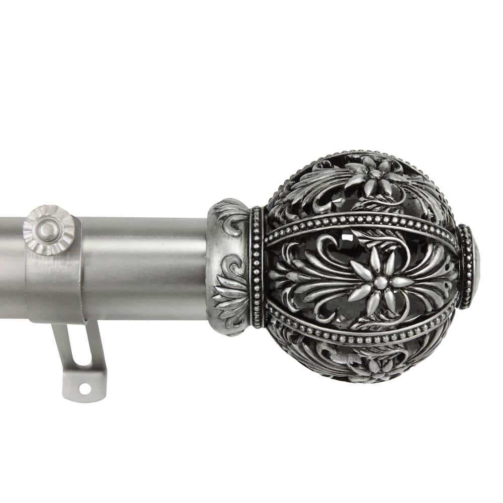 Lacey 1.5 in. Dia 7 ft. L Non-Telescoping Single Curtain Rod in Satin Nickel price history on PriceWatchPro