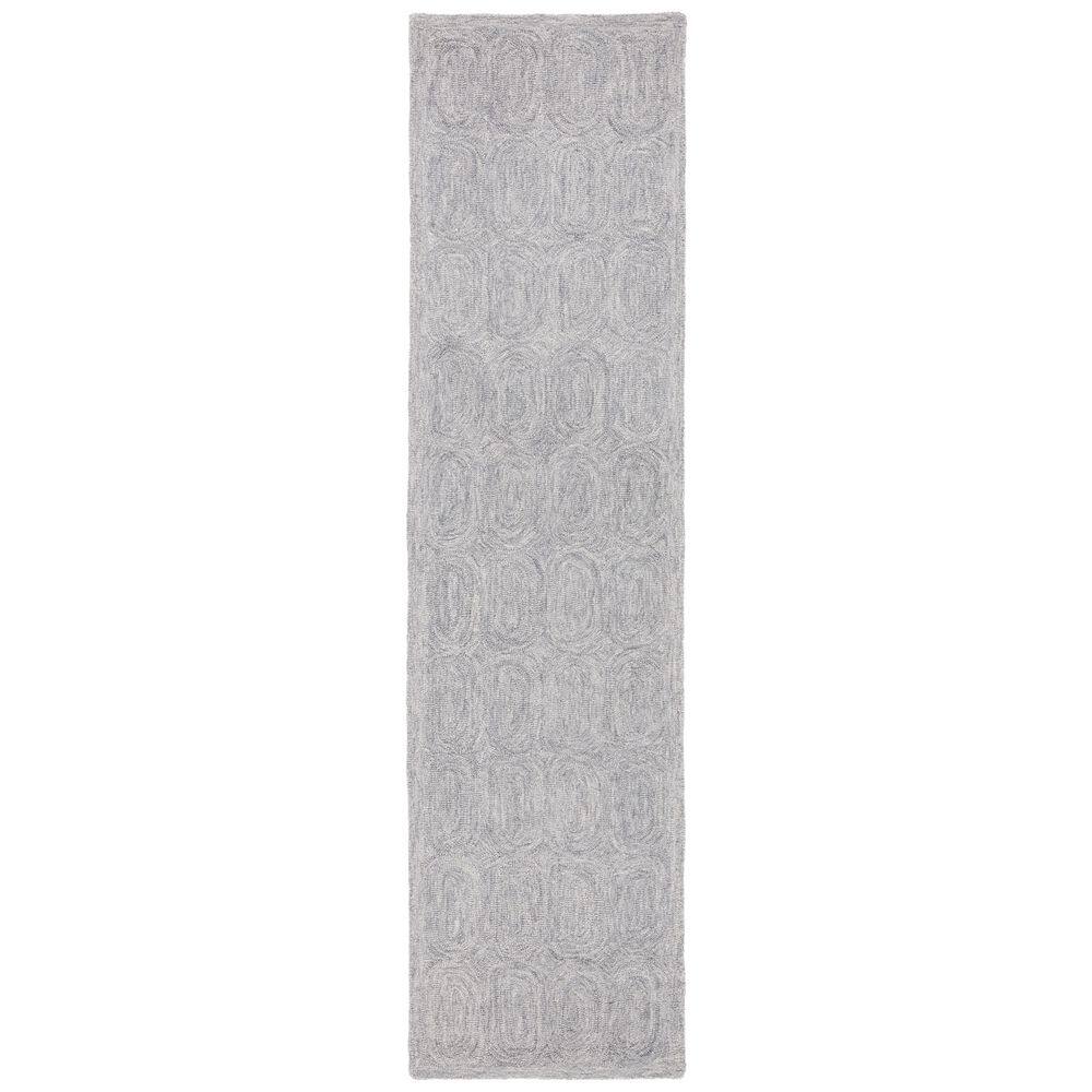 Gray Hand-Tufted Wool Reversible Runner Rug 2'3" x 9'