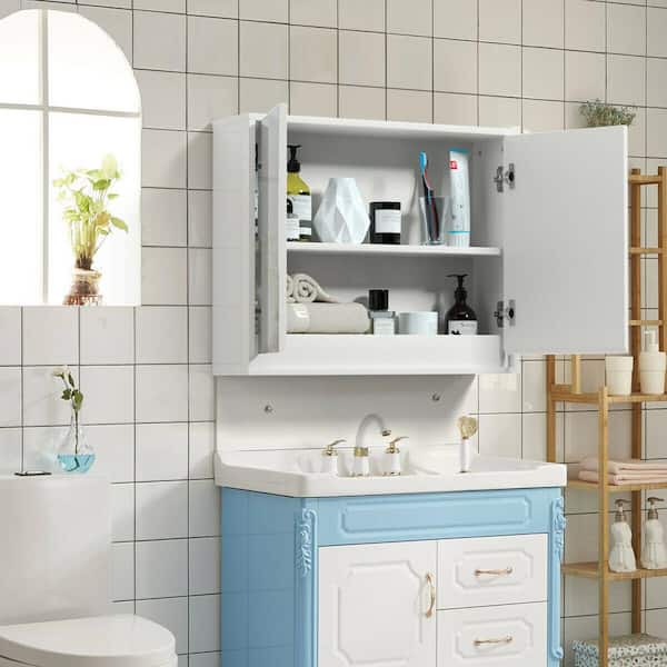 W Wall Mounted Bathroom Cabinet, Home Depot Bathroom Wall Cabinets With Mirror