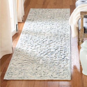 Trace Charcoal/Ivory 2 ft. x 6 ft. Distressed Floral Runner Rug