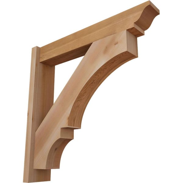 6 in. x 28 in. x 28 in. Western Red Cedar Balboa Traditional Smooth Outlooker