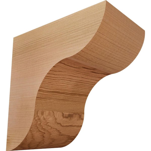Ekena Millwork 3-1/2 in. x 6 in. x 6 in. Western Red Cedar Carmel Smooth Corbel