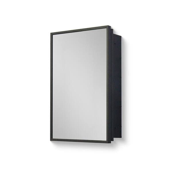 Black 16 in W x 24 in. H Farmhose Rectangle Iron Framed Mirror Wall Mirror Vanity Mirror