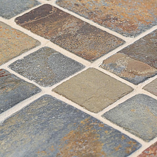 Best Seller Jeffrey Court Rust Block Medley 11.75 in. x 11.75 in. x 11.5mm Slate Mosaic Floor and Wall Tile Best Seller Jeffrey Court Rust Block Medley 11.75 in. x 11.75 in. x 11.5mm Slate Mosaic Floor and Wall Tile