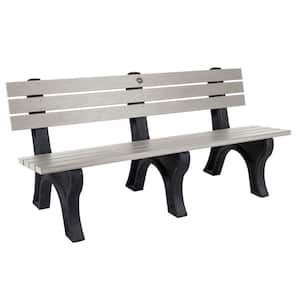 6 ft 3-Person Harbor Gray Recylced Plastic Outdoor Bench