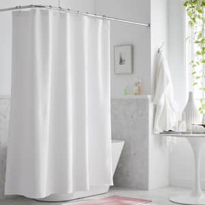 Lucille 72 in. White Shower Curtain