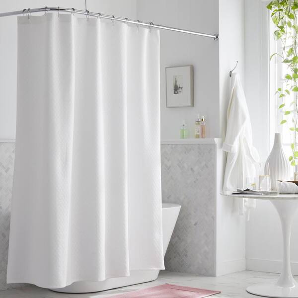 The Company Store Lucille 72 in. White Shower Curtain