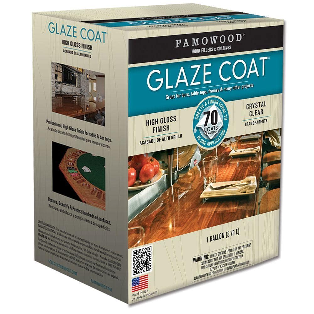 SIMIRON TableTop 1 Gal. Clear High-Gloss Protective Epoxy Coating 40005641  - The Home Depot