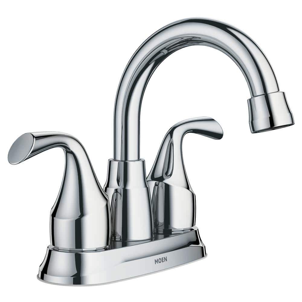 MOEN Idora 4 in. Centerset 2-Handle Bathroom Faucet in Chrome 84115 ...