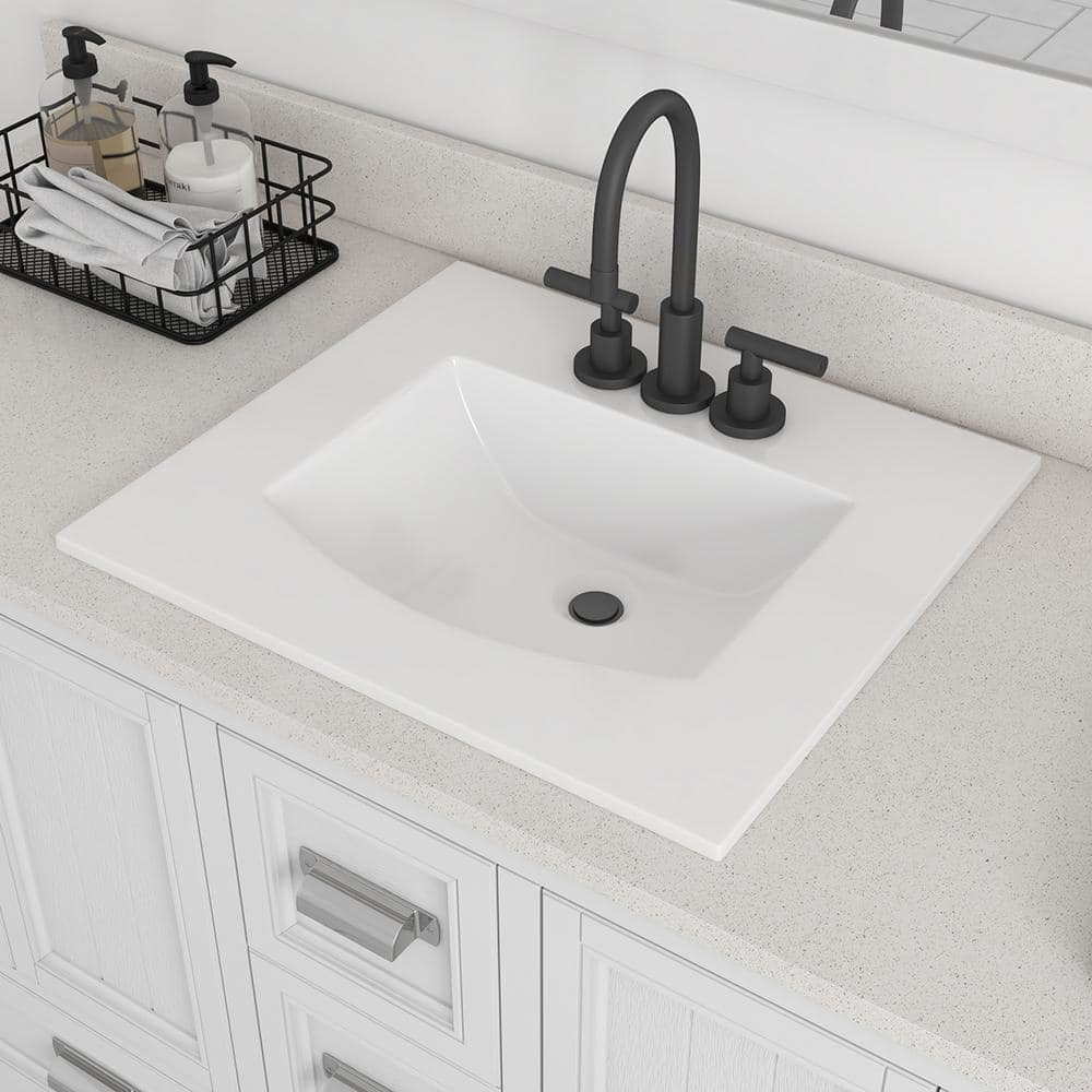 GL2821＊bkM Glacier Bay 21 in. Drop-In Rectangular Vitreous China