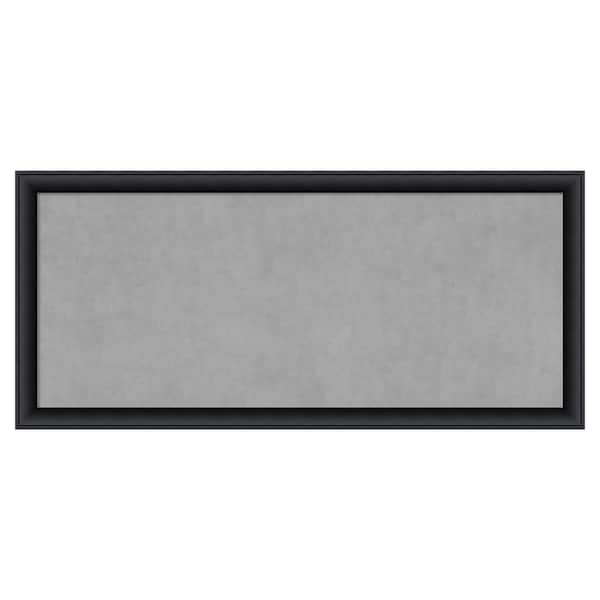 Amanti Art Nero Black 51 in. x 23 in. Framed Magnetic Board