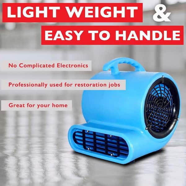 BloTek 1/2HP 3 speed Blower Fan Blue with Daisy Chain Capability