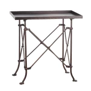 20 in. Bronze Metal Rectangle Table