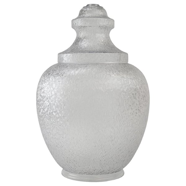 SOLUS 21 in. H x 14 in. W and 8 in. OD Clear Polycarbonate Streetlamp Acorn with Fitter Neck - No Fixture Included