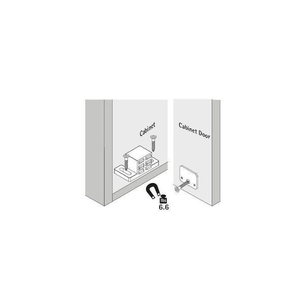 High Rise Magnetic Catch, White (1-Pack) High Rise Magnetic Catch, White (1-Pack)