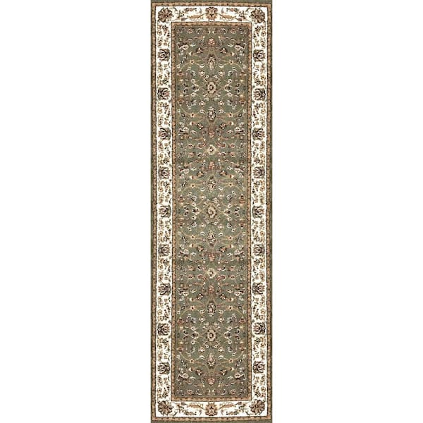 Como Sage 2 ft. x 7 ft. Traditional Oriental Scroll Area Rug