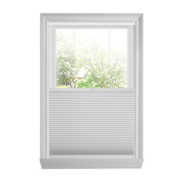 Home Decorators Collection Shadow White Top Down Bottom Up Cordless Blackout Cellular Window Shades - 58 in.W x 48 in. L (Actual Size 57.75 x 48)