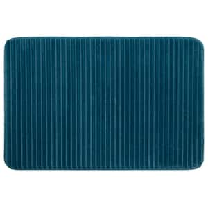 Roswell 17 in. x 24 in. Cool Water Polyester Machine Washable Bath Mat