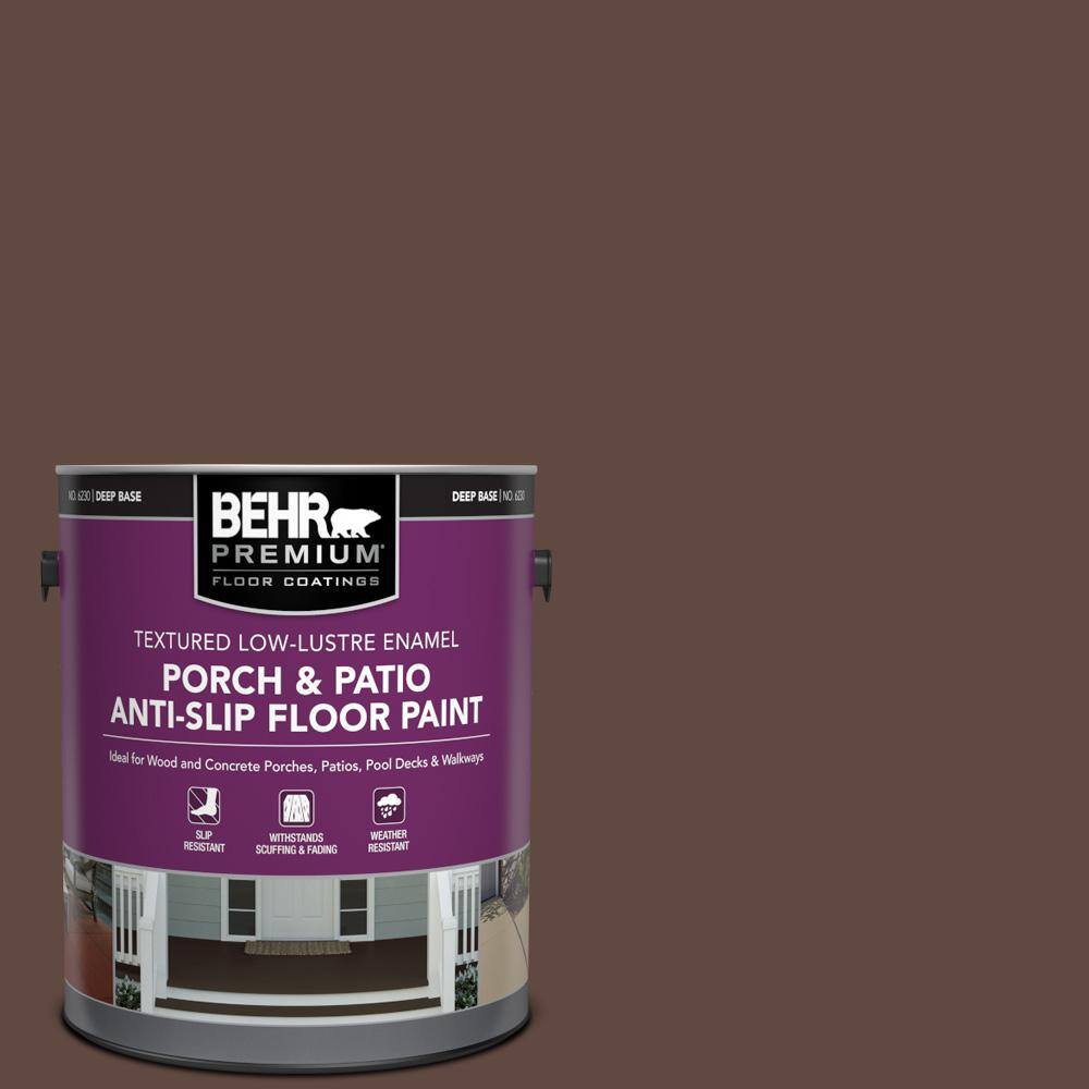 1 gal. #N150-7 Chocolate Therapy Textured Low-Lustre Enamel Interior/Exterior Porch and Patio Anti-Slip Floor Paint price history on PriceWatchPro