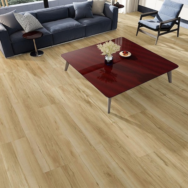 Acqua Floors Bitter Cimarron 20 Mil x 7.2 in. W x 48 in. L Click Lock Waterproof Luxury Vinyl Plank Flooring (28.8 sqft/case)