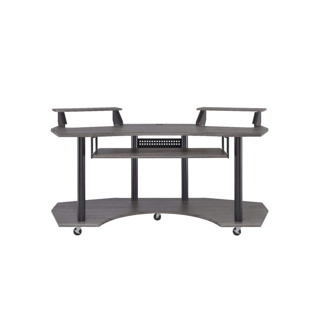 HomeRoots 71 in. Black Rectangular Computer Desk 2000491451 - The Home ...