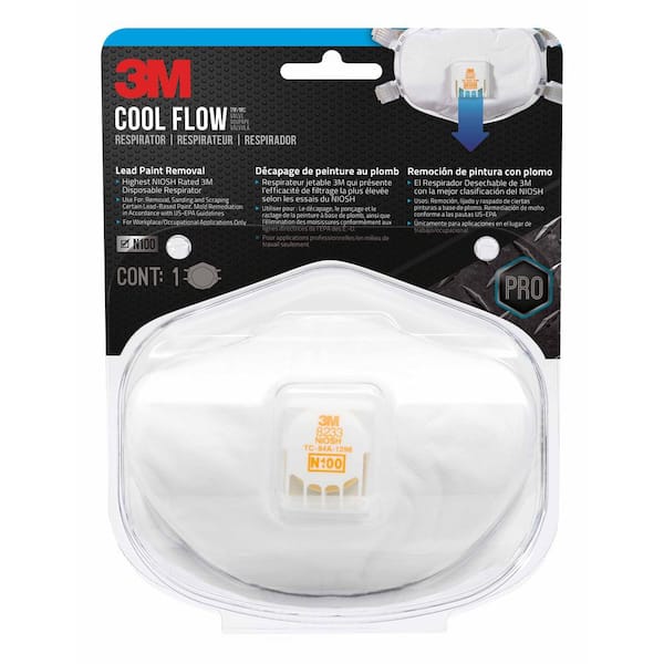3M N100 Lead Paint Removal Valved Respirator Mask (Case of 10)