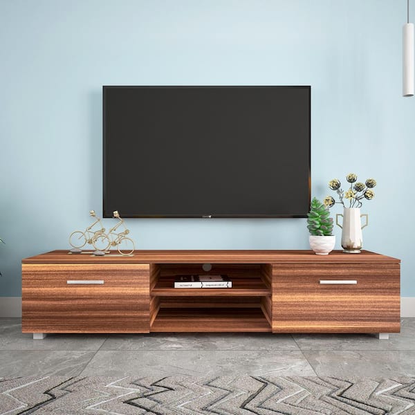 Open shelf media deals console