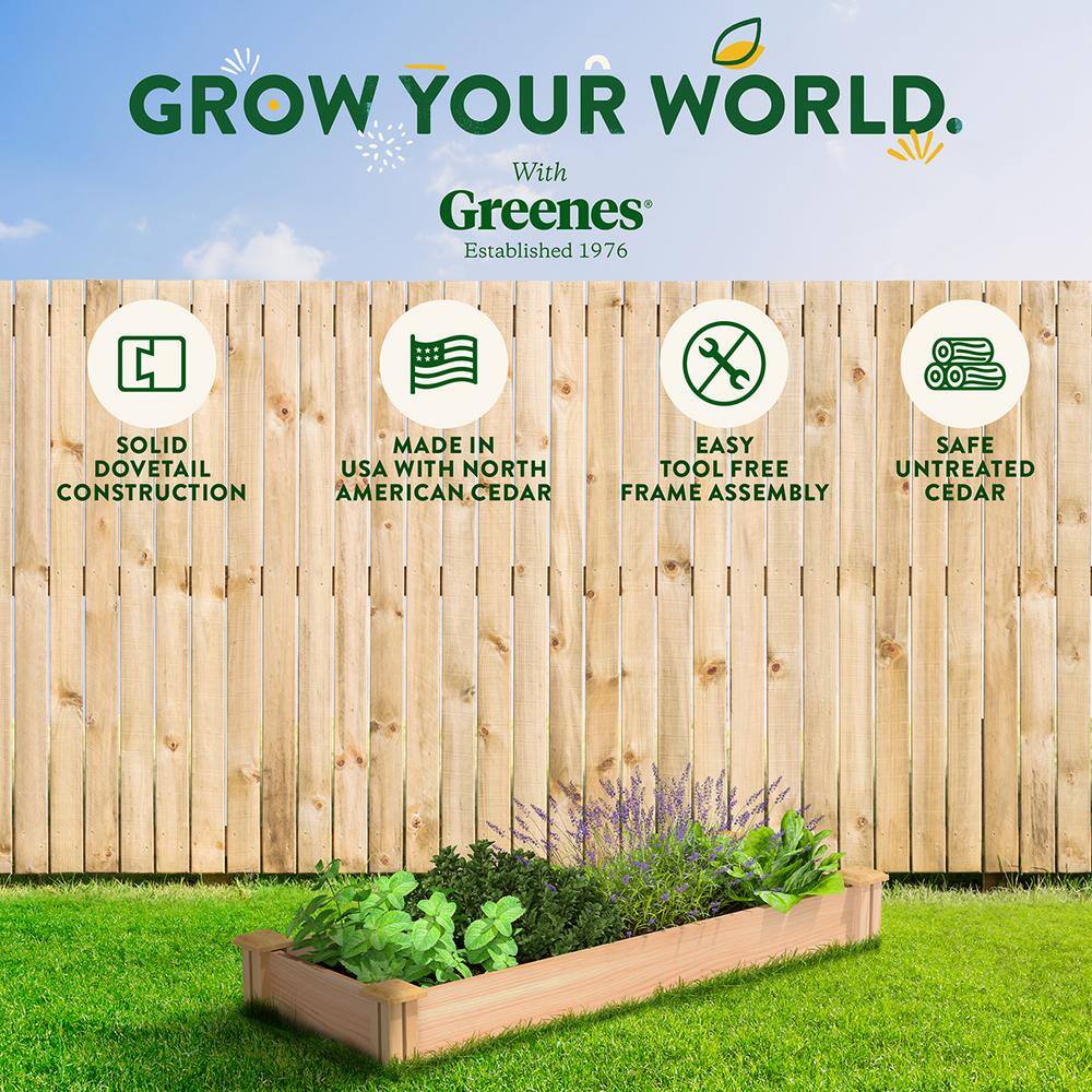 Premium Cedar Raised Garden Bed, 16" x 48" x 5.5"