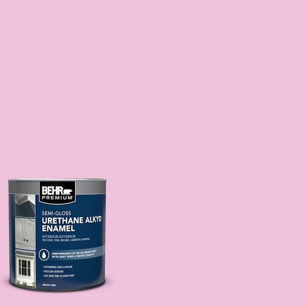 1 qt. #P120-1 Starlet Pink Semi-Gloss Enamel Urethane Alkyd Interior/Exterior Paint