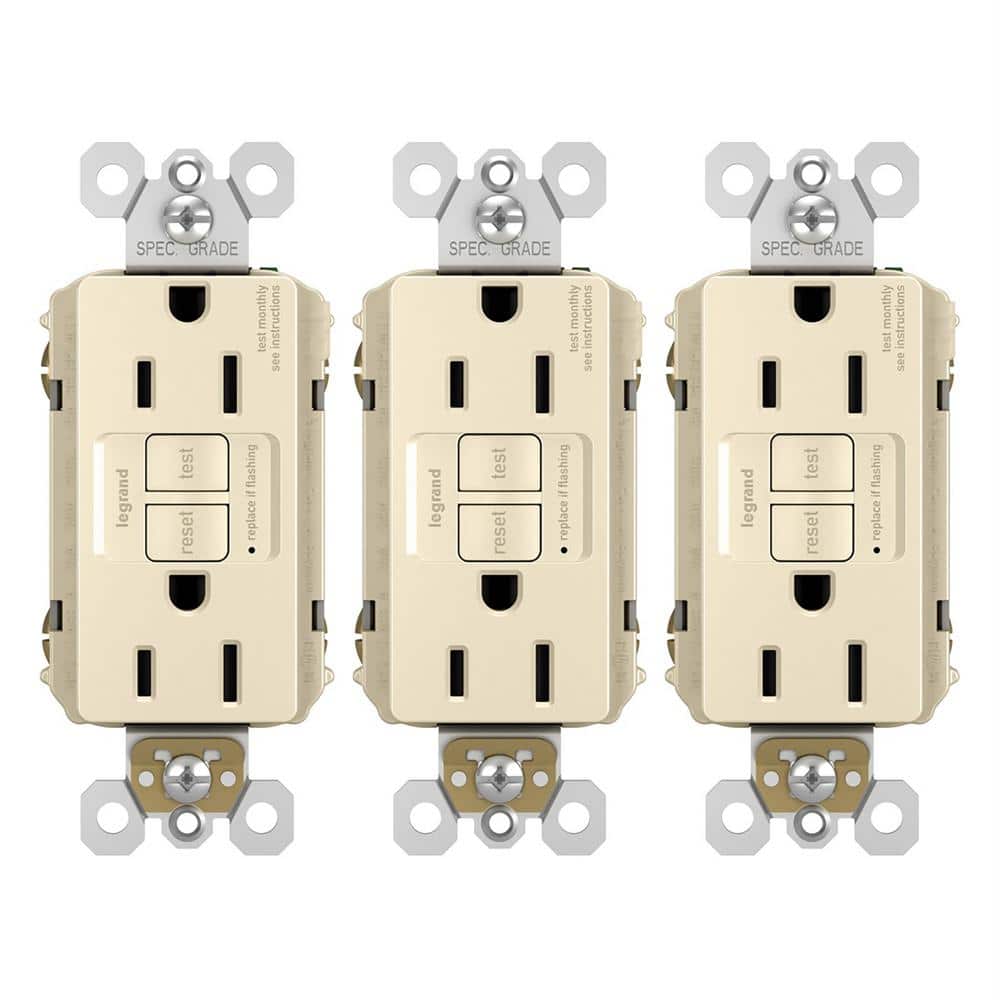 radiant 15 Amp 125-Volt Tamper Resistant GFCI Residential/Commercial Decorator Duplex Outlet, Light Almond (3-Pack) price history on PriceWatchPro