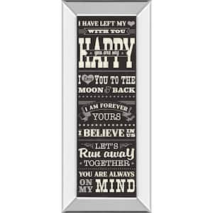 "L-O-V-E Il" By Pela Studio Mirror Framed Print Wall Art 18 in. x 42 in.