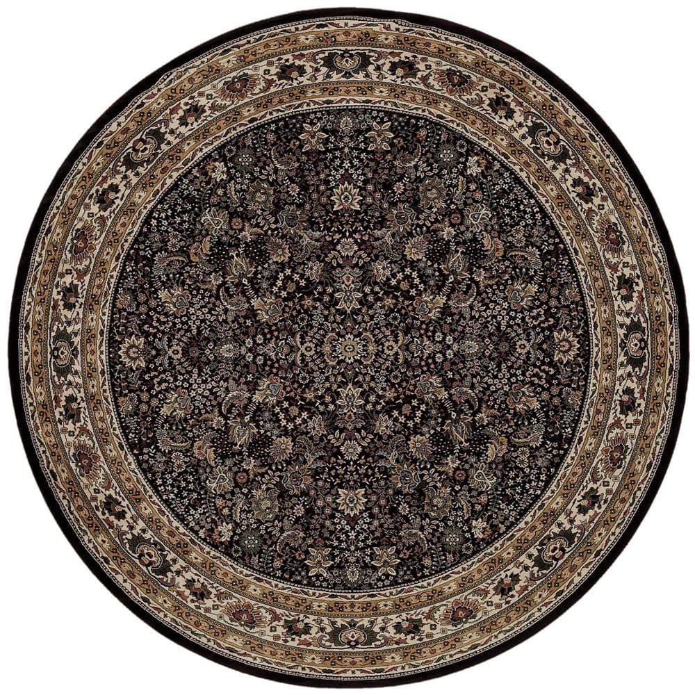 7 X 10 Ivory, Black, Tan Medallion Washable Area Rugs Runner Rug price history on PriceWatchPro