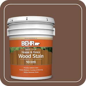 5 gal. #SC-223 Applewood Solid Color House and Fence Exterior Wood Stain