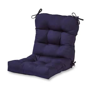 Solid Navy Outdoor Dining Chair Cushion