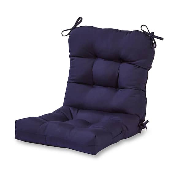 Greendale Home Fashions Solid Navy Outdoor Dining Chair Cushion