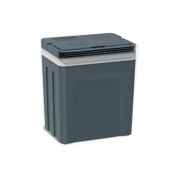 27 qt. Portable Thermoelectric Fridge with 12V DC and 110 AC for Camping Low Noise Grey