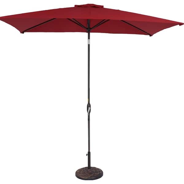 Unbranded 10 ft. Market Patio Umbrella in Red