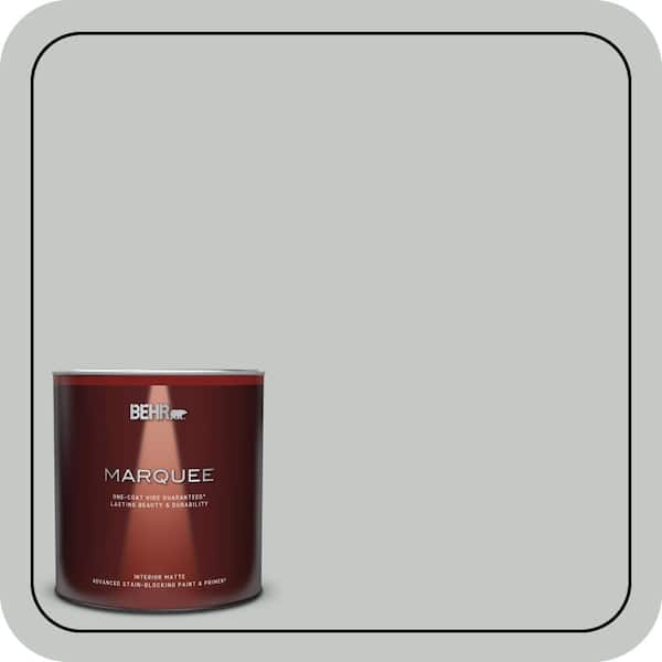 BEHR MARQUEE 1 qt. #BNC-07 Frosted Silver Matte Interior Paint & Primer