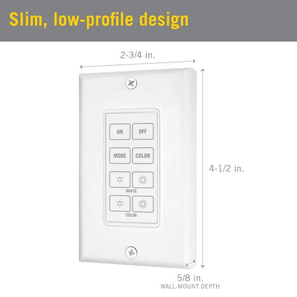 Armacost Lighting RGB/W Color, White LED Remote Controller 723422 - The  Home Depot