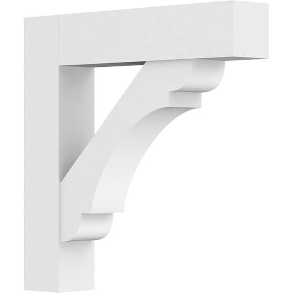 Ekena Millwork Standard Olympic 5 in. W x 30 in. H x 30 in. D Signature Urethane Polyurethane Bracket With Block Ends