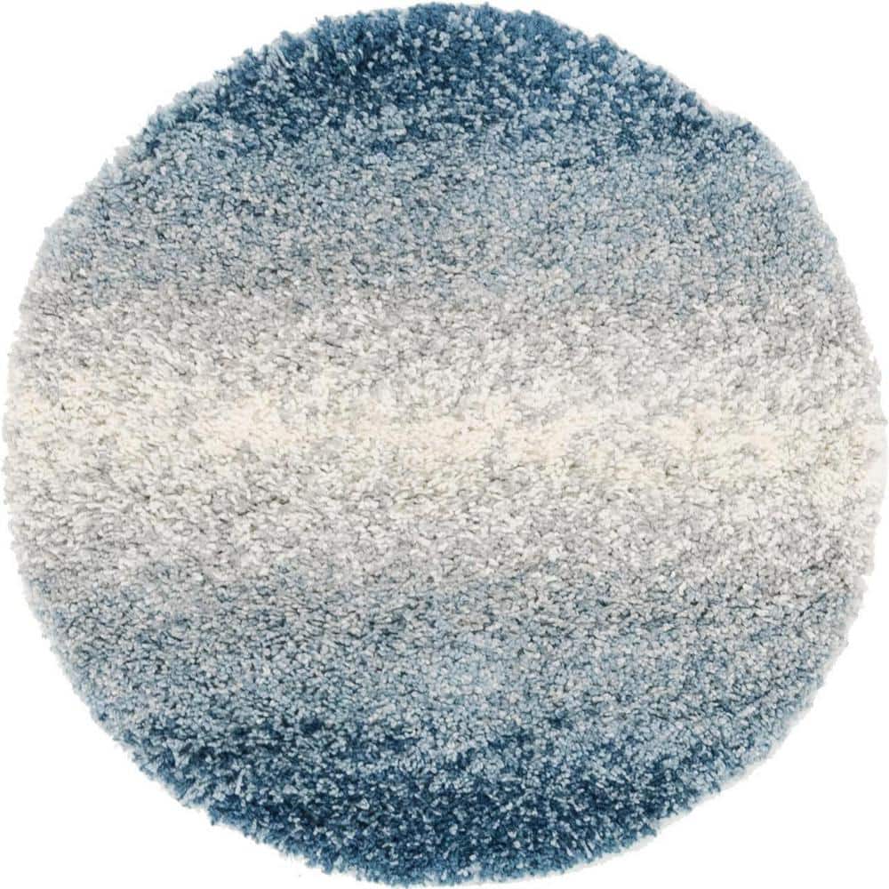 Hygge Shag Gradient Blue 3 ft. 3 in. x 3 ft. 3 in. Round Rug price history on PriceWatchPro