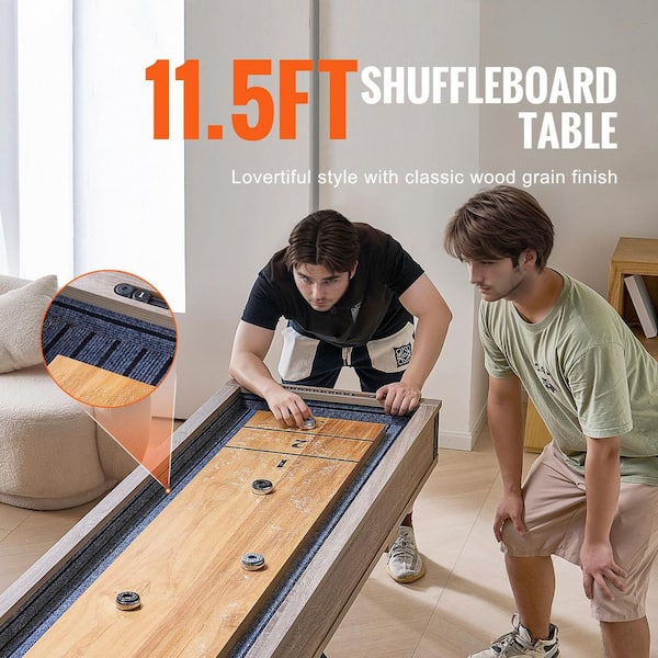 SKYSHALO Shuffleboard Table, 11.5 ft. Shuffleboard for Family Game
