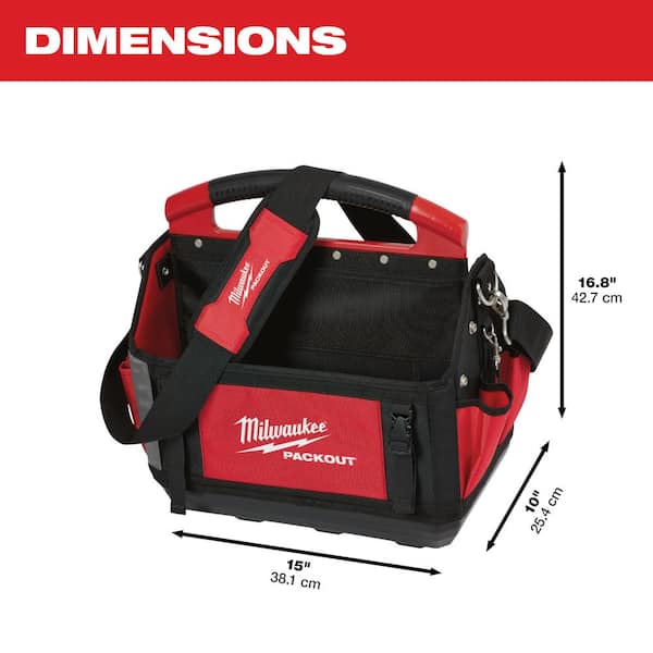 Milwaukee 15 in. PACKOUT Tool Duffle Bag with Red Zipper 48-22