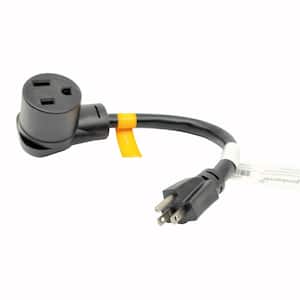 1 ft. 10/3 3-Wire Household 15 Amp 125-Volt NEMA 5-15P Plug to 50 Amp 250-Volt 6-50R Receptacle Welder Adapter Cord