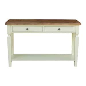 48 in. W Hickory/Shell Vista console/sofa table