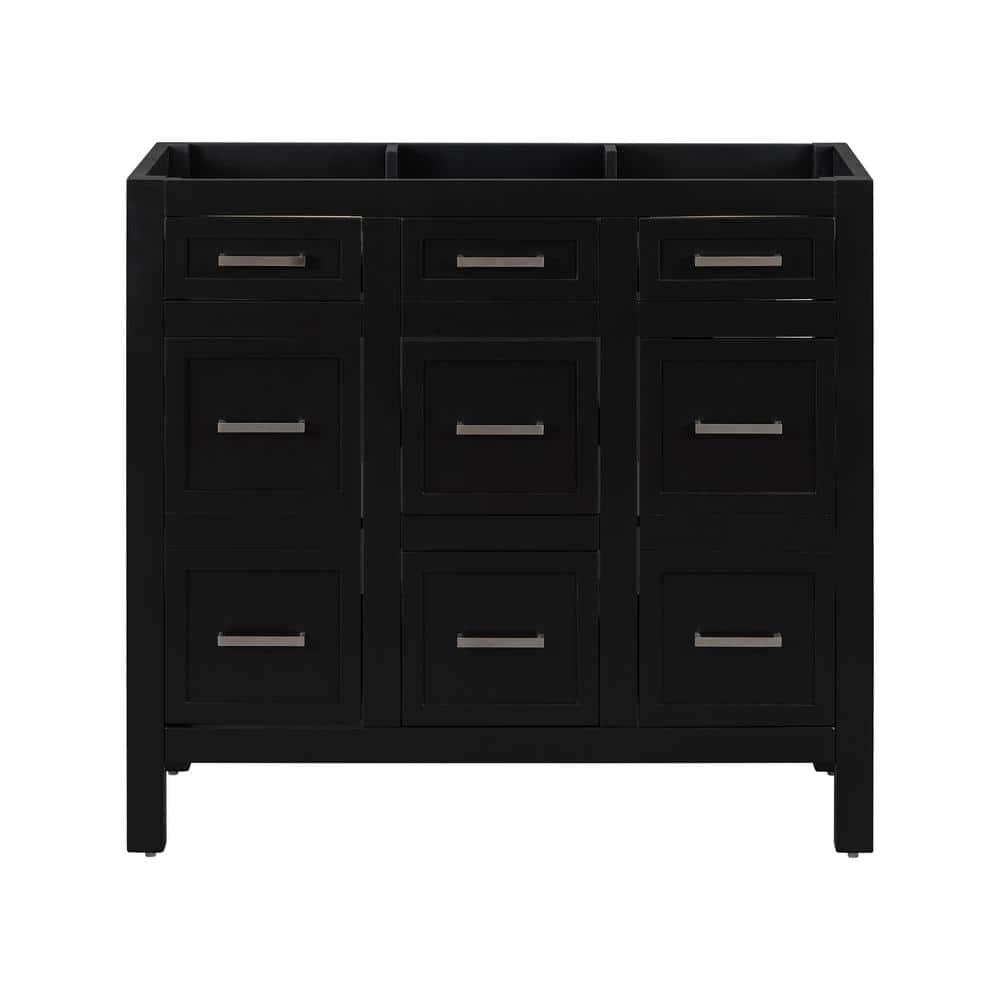 36 in. W x 18 in. D x 33 in. H Bath Vanity Cabinet without Top in Black