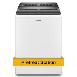 4.8 cu. ft. Top Load Washer with Impeller, Adaptive Wash Technology, Quick Wash Cycle and Pretreat Station in White