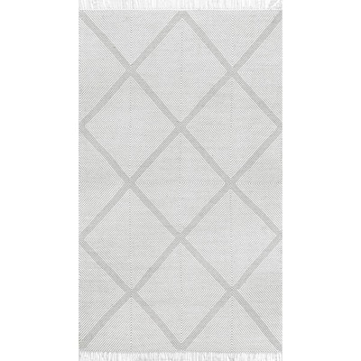 Concetta Geometric Silver 9 ft. x 12 ft. Area Rug
