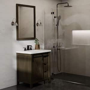 Marsyas 30 in W x 22 in D Rustic Brown Bath Vanity without Top